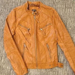 Rue 21 Chestnut Brown Leather Jacket